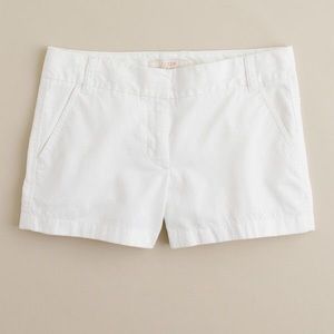 J. Crew White Chino Shorts